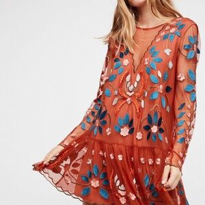 Free People Hearts Are Wild Mini Dress